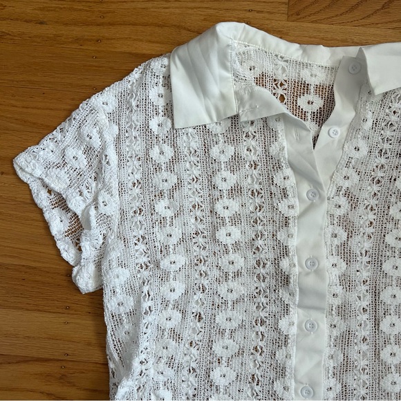 SHEIN crocheted top and shorts matching set - Picture 2 of 7